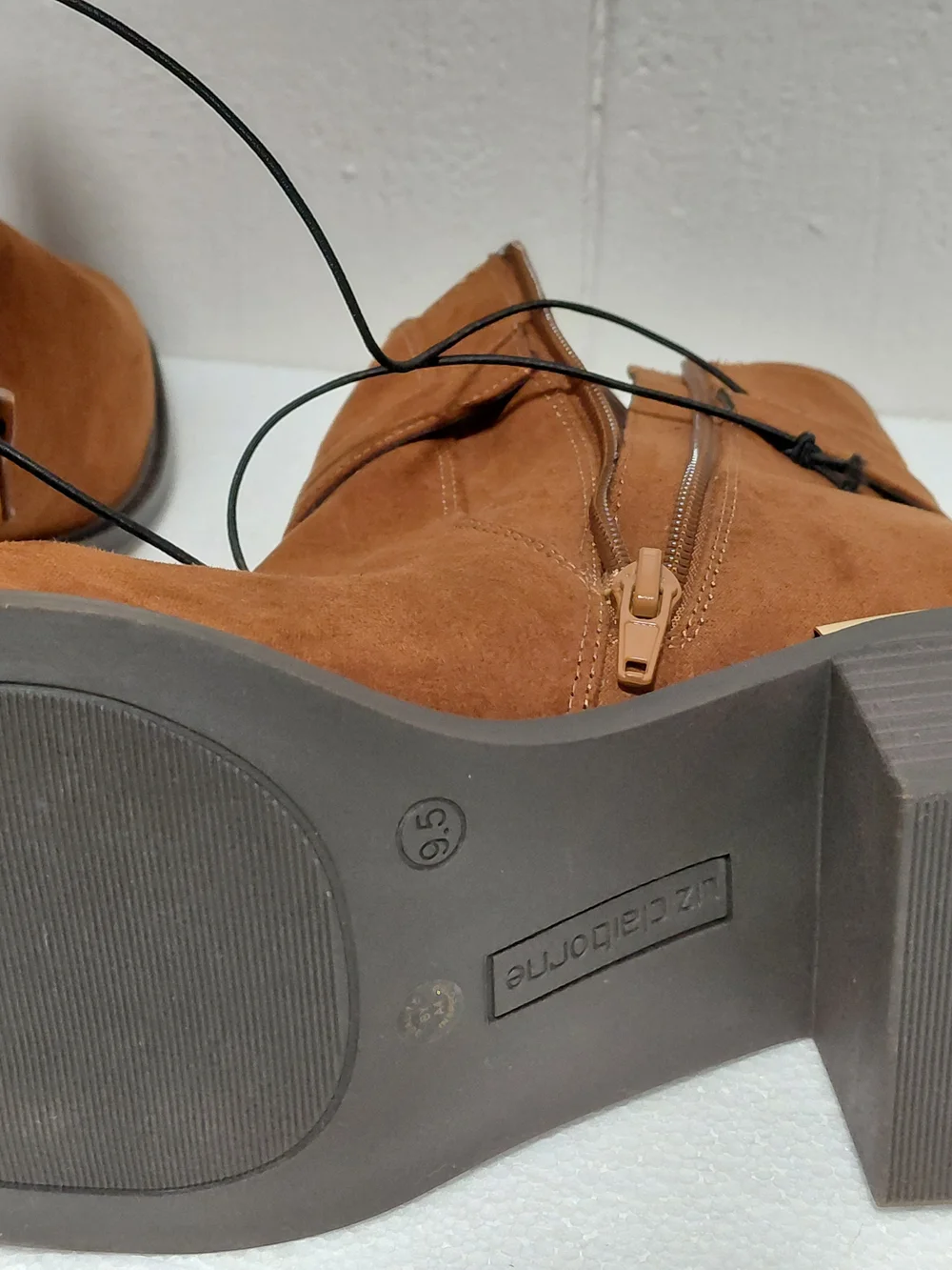 Suede Ankle Boots in Brown - Women's Stylish Zip Boot